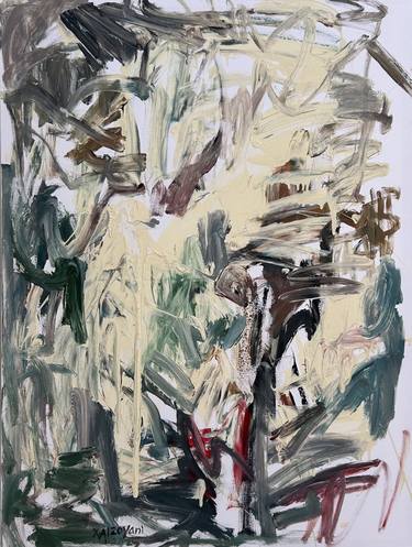 Original Abstract Expressionism Abstract Painting by Khalid Alzayani