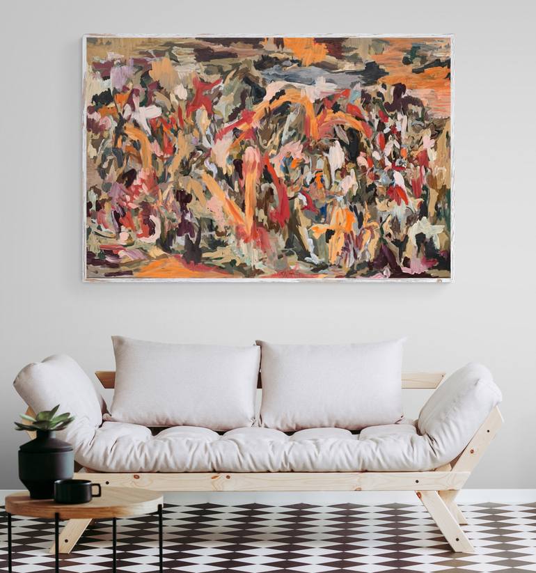 Original Abstract Expressionism Abstract Painting by Khalid Alzayani