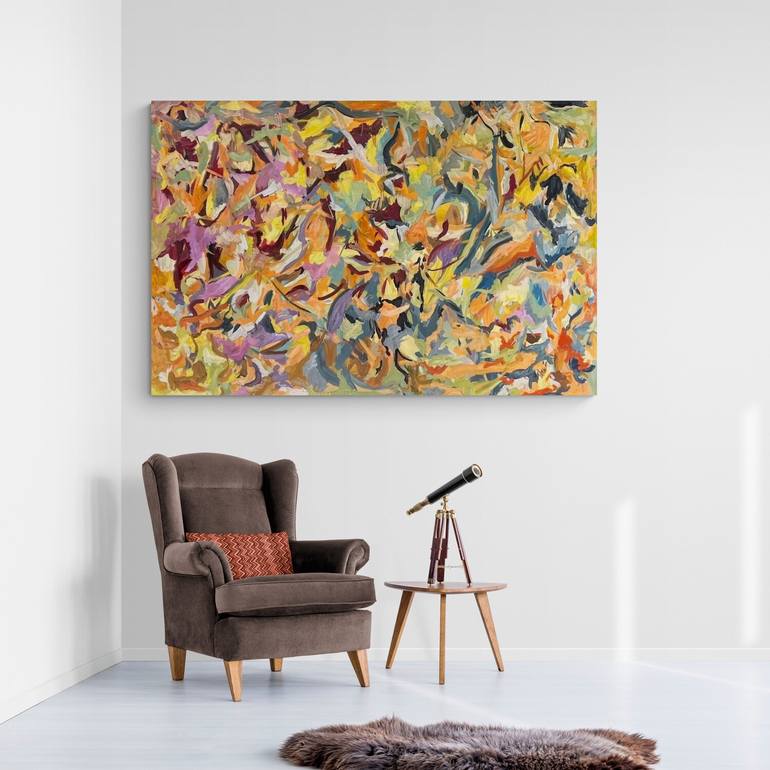 Original Abstract Expressionism Abstract Painting by Khalid Alzayani