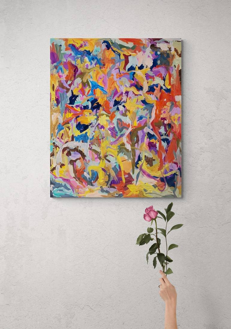 Original Abstract Expressionism Abstract Painting by Khalid Alzayani