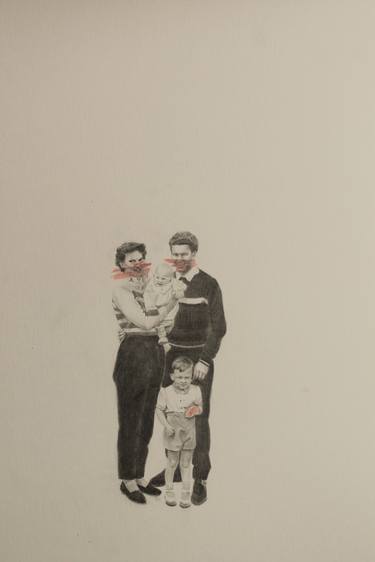 Original Figurative Family Drawings by Loïc Desroeux