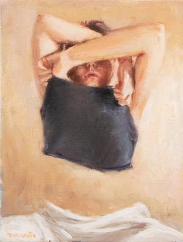 Original Realism Women Painting by Carlos Antonio Rancaño