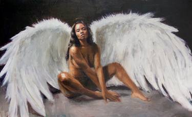 Original Figurative Women Painting by Carlos Antonio Rancaño