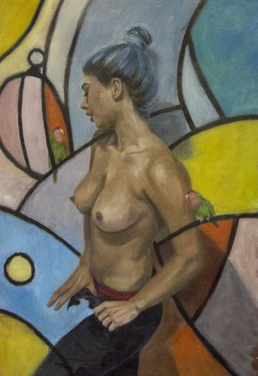 Print of Expressionism Women Paintings by Carlos Antonio Rancaño