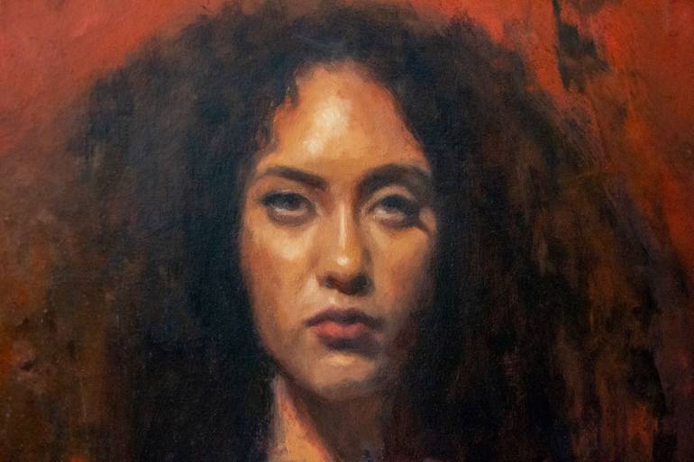 Original Expressionism Women Painting by Carlos Antonio Rancaño