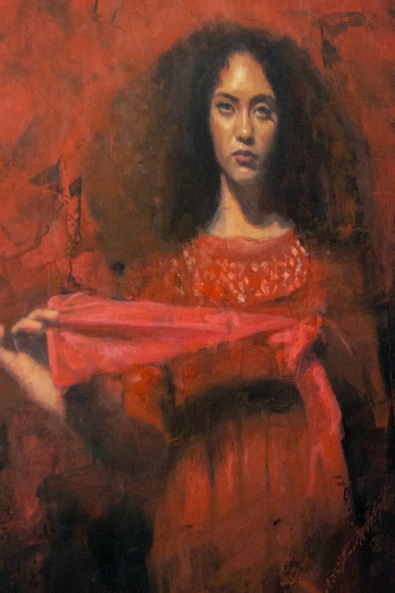 Original Expressionism Women Painting by Carlos Antonio Rancaño
