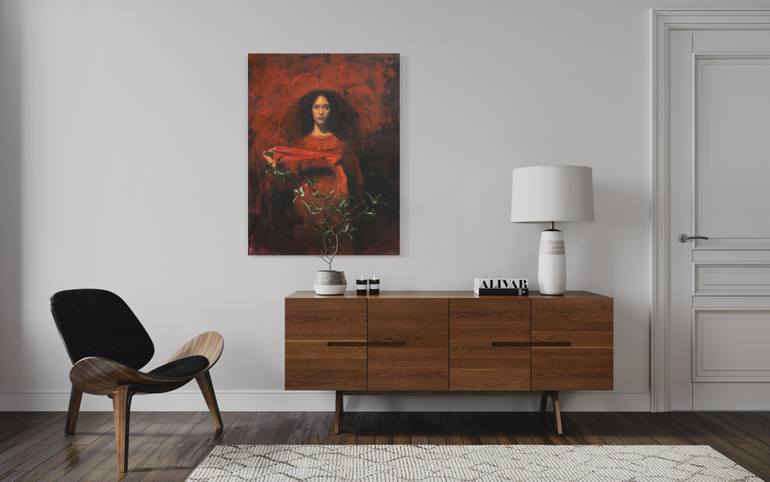 Original Expressionism Women Painting by Carlos Antonio Rancaño