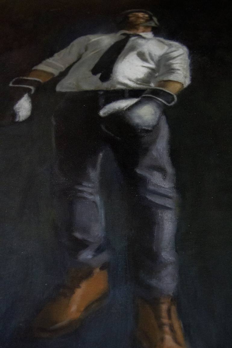 Original Figurative Men Painting by Carlos Antonio Rancaño