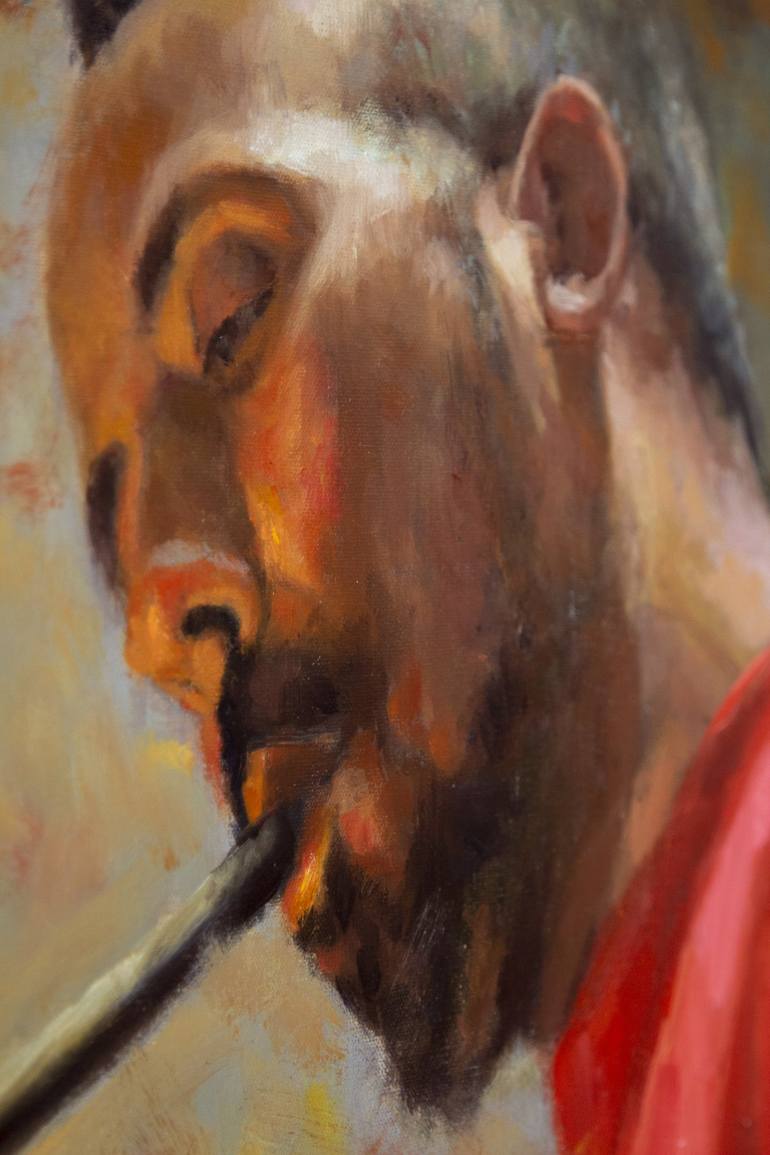 Original Realism People Painting by Carlos Antonio Rancaño