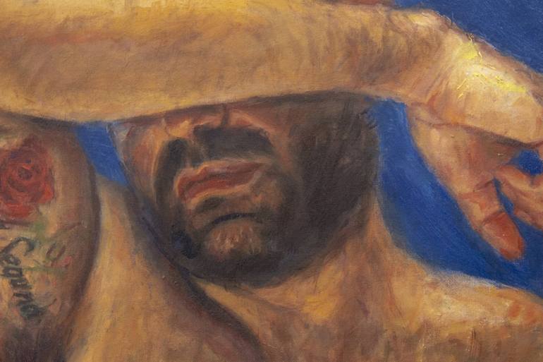 Original Impressionism Men Painting by Carlos Antonio Rancaño