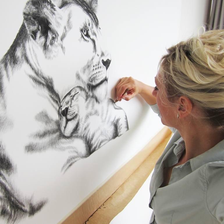 Original Animal Drawing by Ira van der Merwe