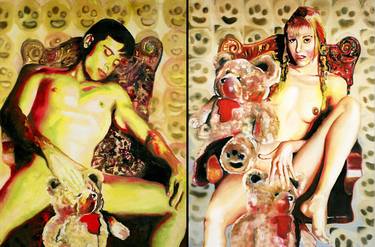 Original Figurative Erotic Paintings by marc carniel