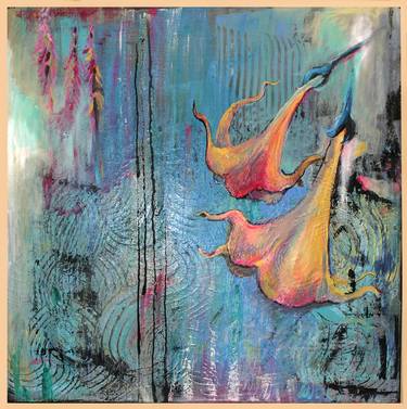 Original Abstract Floral Paintings by Cheryl Paolini