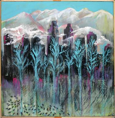 Original Fine Art Abstract Paintings by Cheryl Paolini