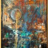 Hanging by a Thread Abstraction by Cheryl Paolini