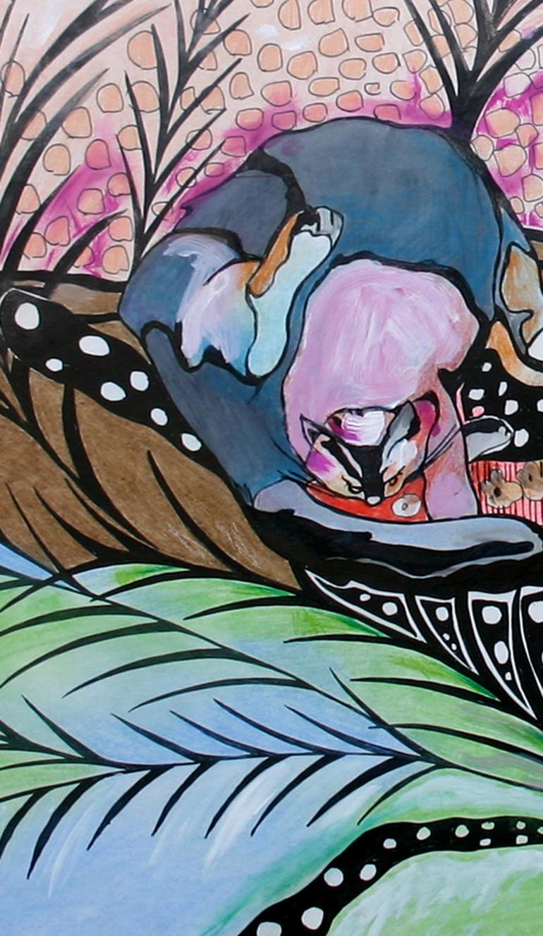 Original Abstract Animal Painting by Cheryl Paolini