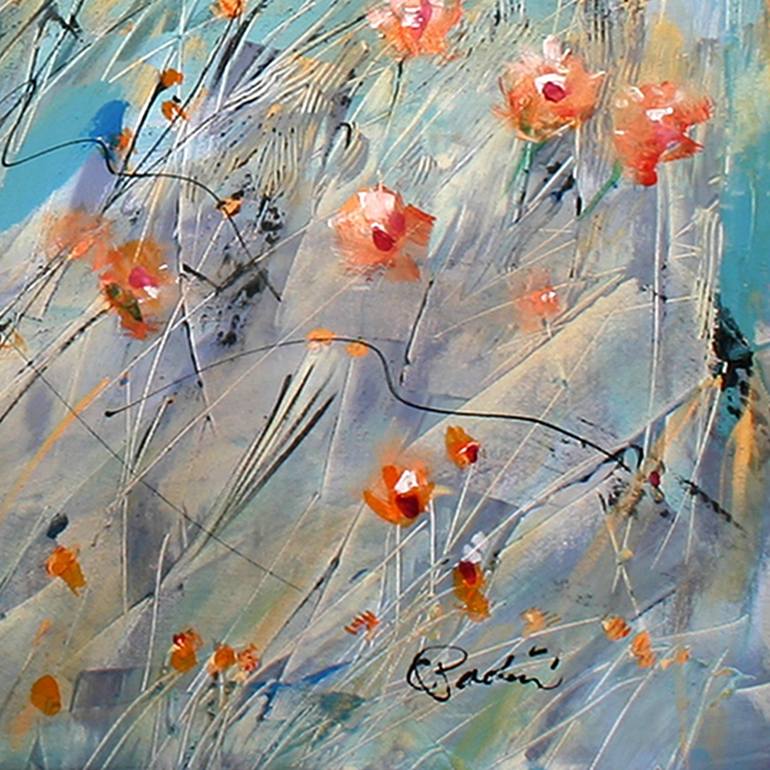 Original Abstract Floral Painting by Cheryl Paolini