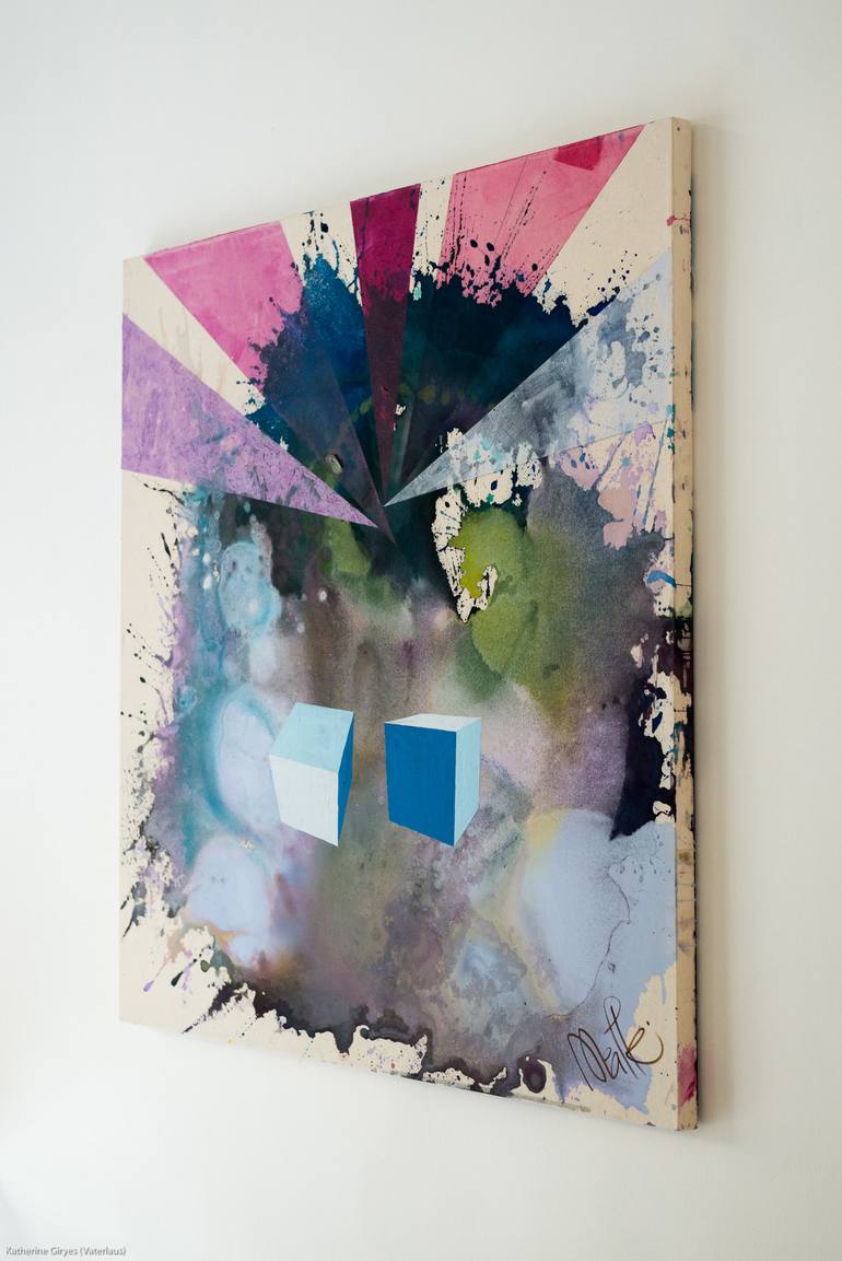 Original Abstract Expressionism Abstract Painting by Natan Malki