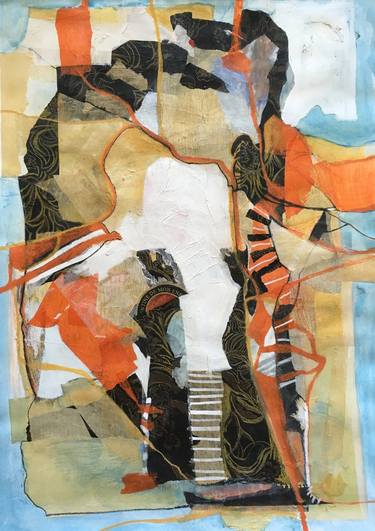 Original Abstract Collage by Chantal Coupri