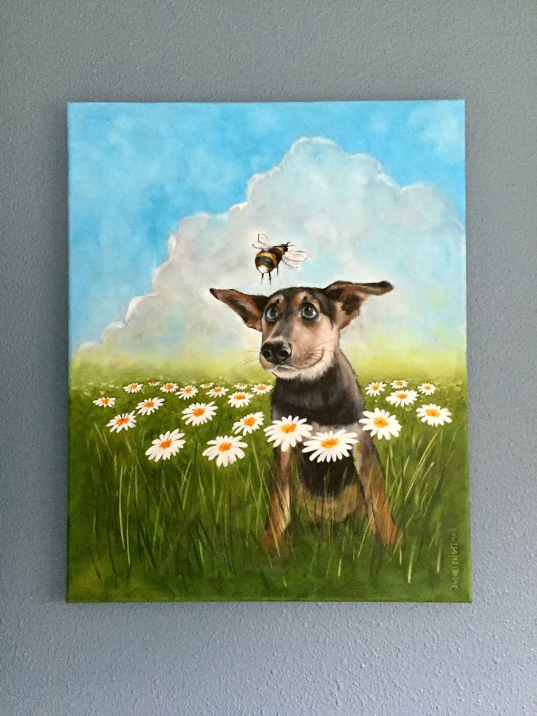 Original Dogs Painting by Andrei Engelman