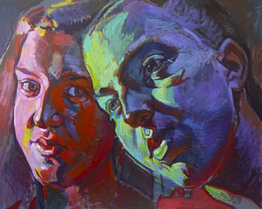 Saatchi Art Artist Piotr Antonow; Paintings, “portrait of twin sisters” #art
