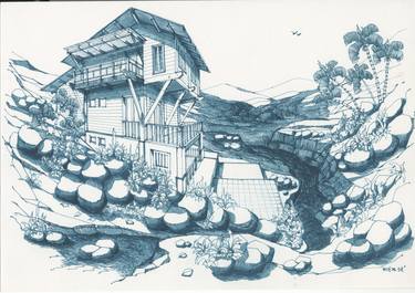 Print of Illustration Landscape Drawings by Ruzaimi Mat Rani