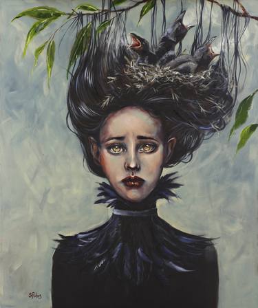 Saatchi Art Artist Sara Riches; Paintings, “Crow in the Cradle” #art