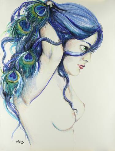Print of Figurative Women Drawings by Sara Riches