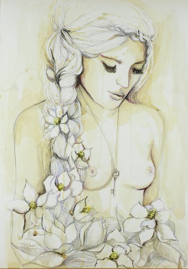 Print of Figurative Nude Drawings by Sara Riches