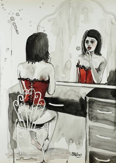 Print of Figurative Erotic Drawings by Sara Riches