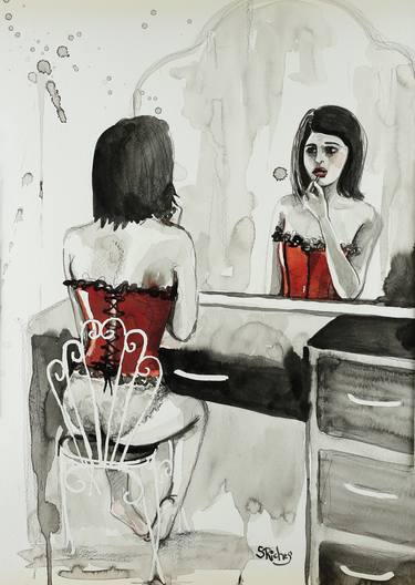 Original Figurative Erotic Drawings by Sara Riches