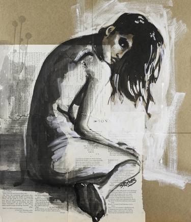 Original Figurative Women Paintings by Sara Riches