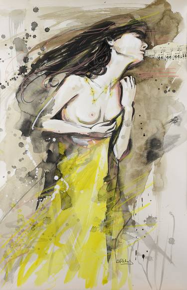 Original Abstract Expressionism Women Drawings by Sara Riches
