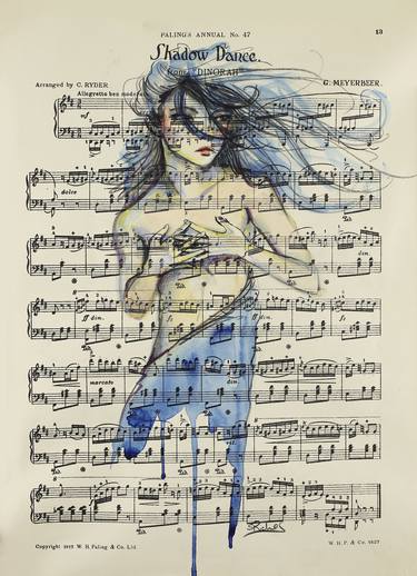 Print of Impressionism Women Drawings by Sara Riches