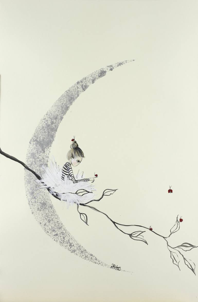 Moon Dust (original SOLD) Drawing by Sara Riches | Saatchi Art
