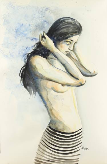 Original Figurative Women Paintings by Sara Riches