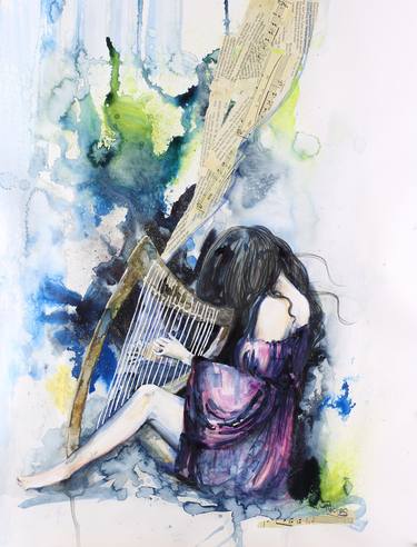 Print of Figurative Music Paintings by Sara Riches