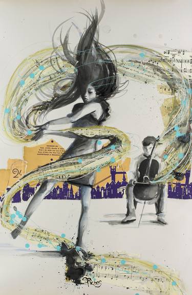 Print of Expressionism Music Collage by Sara Riches
