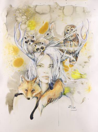 Original Figurative Nature Drawings by Sara Riches