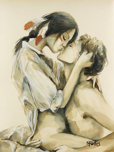 Print of Figurative Love Paintings by Sara Riches