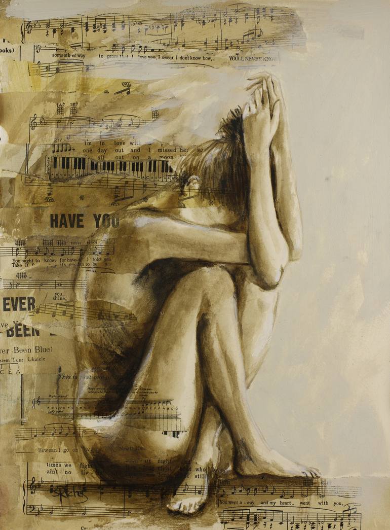 My Heart Went With You Drawing by Sara Riches | Saatchi Art