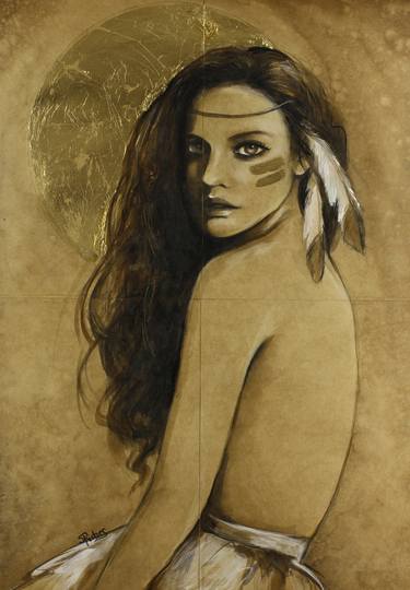 Original Figurative Women Drawings by Sara Riches