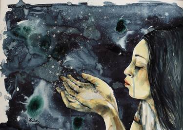 Original Outer Space Drawings by Sara Riches