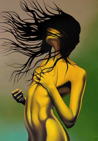 Original Figurative Portrait Painting by Alain Magallon