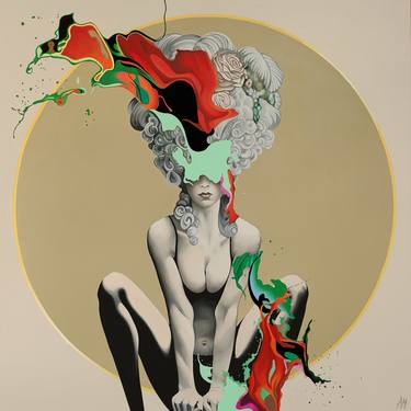 Original Figurative Women Paintings by Alain Magallon