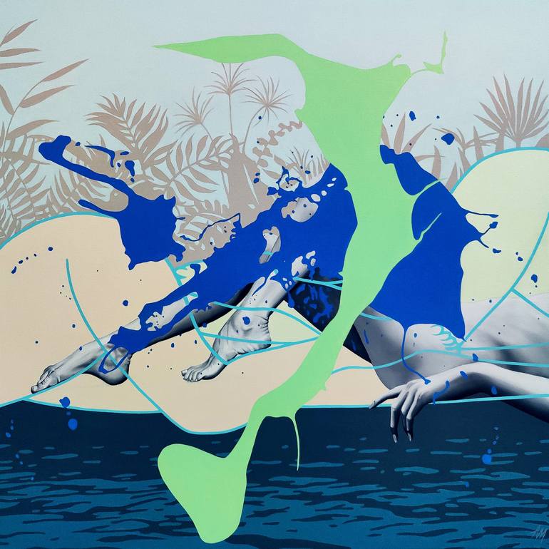 Print of Pop Art Nude Paintings by Alain Magallon
