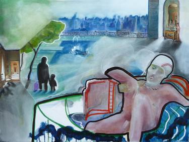 Original Expressionism People Paintings by Josh Rosenthal