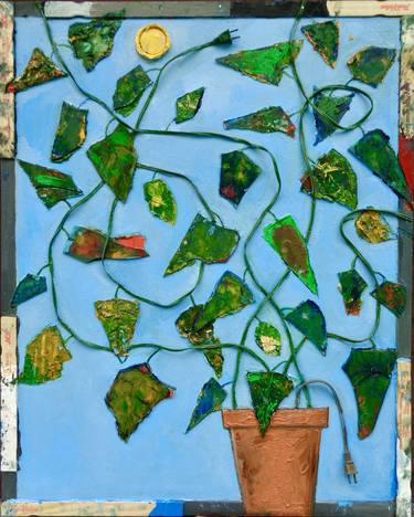 Original Contemporary Botanic Mixed Media by Daniel Genova