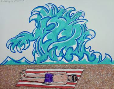 Original Figurative Beach Painting by Daniel Genova
