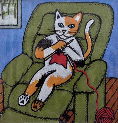 Original Contemporary Cats Paintings by Daniel Genova